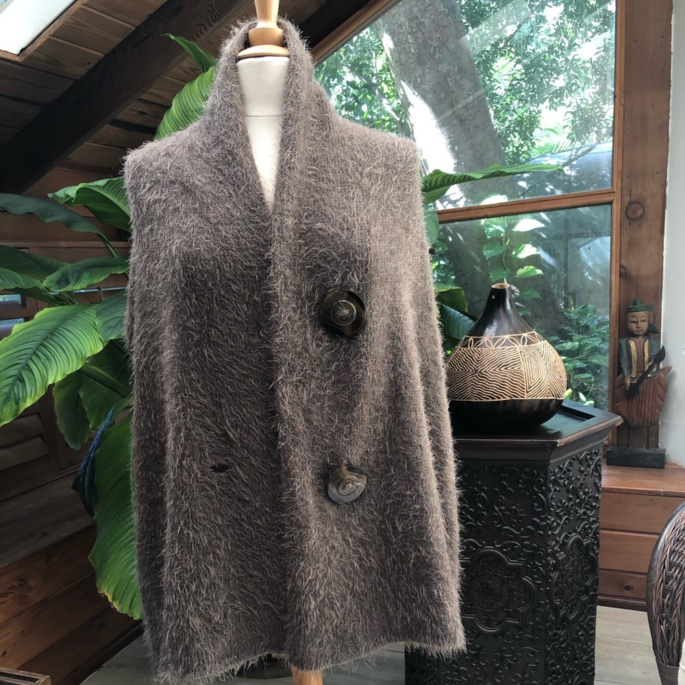 Noelle Brown Sweater Wrap